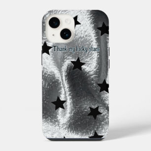 Funda Para iPhone 14 Elegantes "Gracias a mis estrellas de la suerte" E