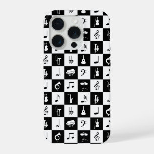 Elegantes notas musicales e instrumentos Blanco ne