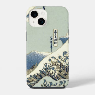 Funda Para iPhone 14 Elegantes olas del océano de Washi Origami japonés