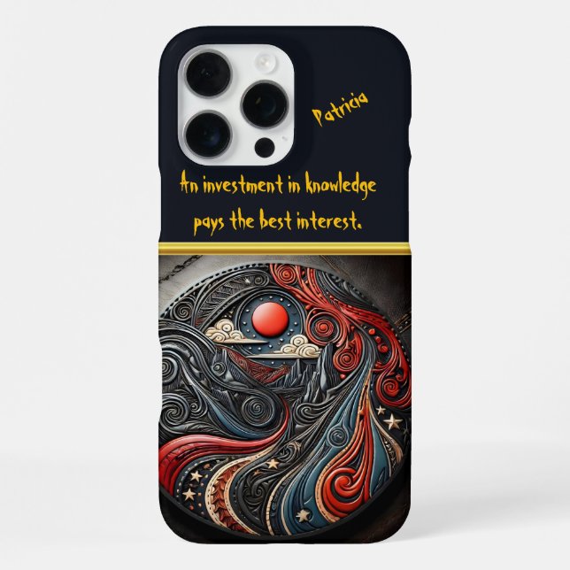 Funda Para iPhone Elementos cósmicos en diseño circular (Reverso )