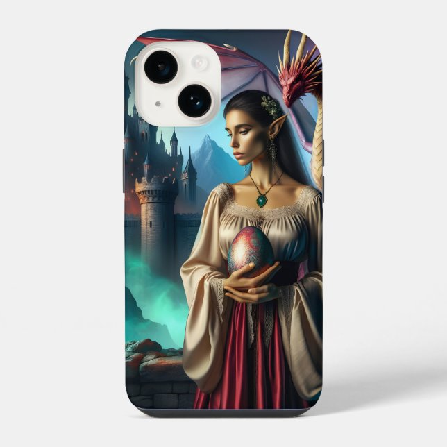 Funda Para iPhone Elf con huevo de dragón (Reverso )