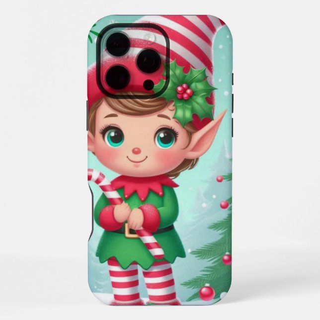 Funda Para iPhone Elfos lindos de Navidad  (Reverso )