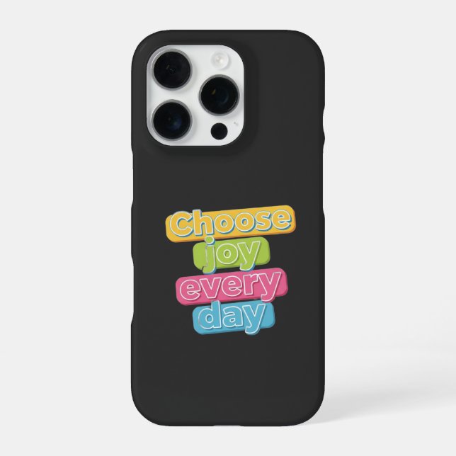 Funda Para iPhone ¡Elige la alegría todos los días! (Reverso)