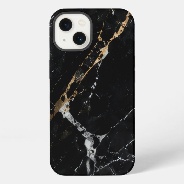 Funda Para iPhone Élite de mármol negro (Reverso )