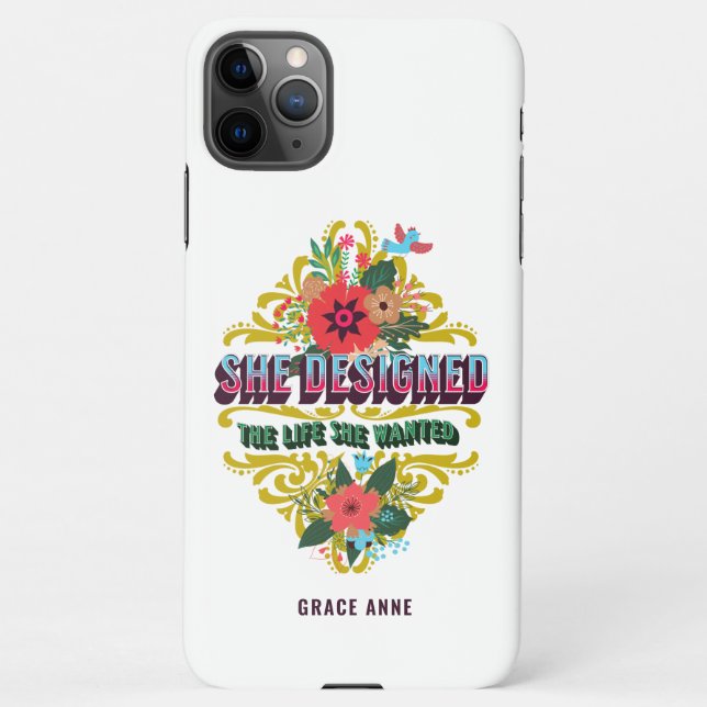 Funda Para iPhone Ella Diseñó La Vida Que Quería (Reverso)