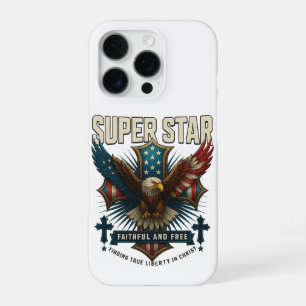 Funda Para iPhone 16 Pro Emblema de Águila Super Estrella
