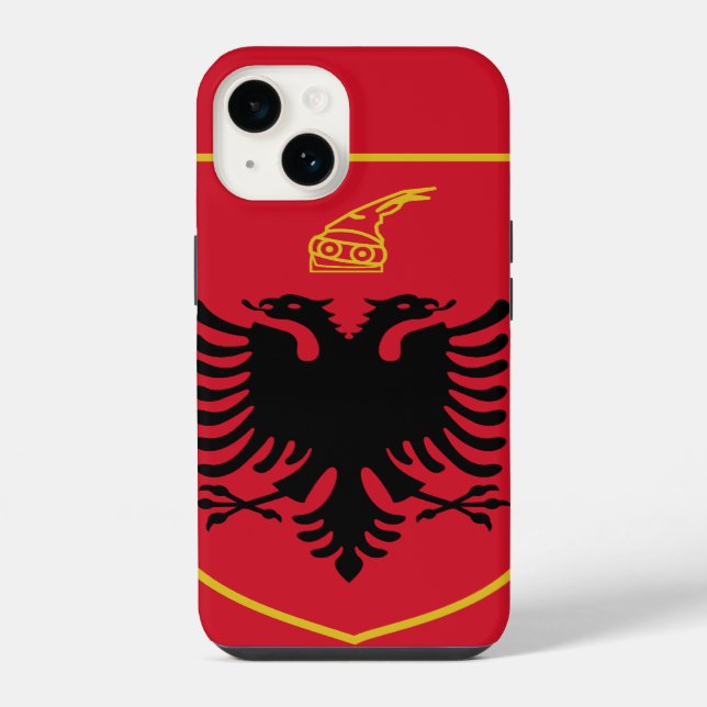 Funda Para iPhone emblema de albania (Reverso )