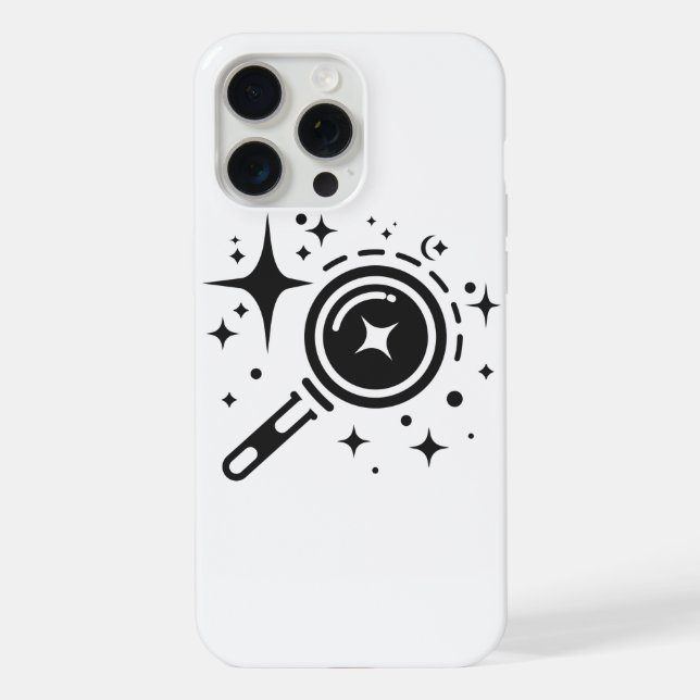 Funda Para iPhone Emblema de IA estrellas brillantes, faro de la era (Reverso )