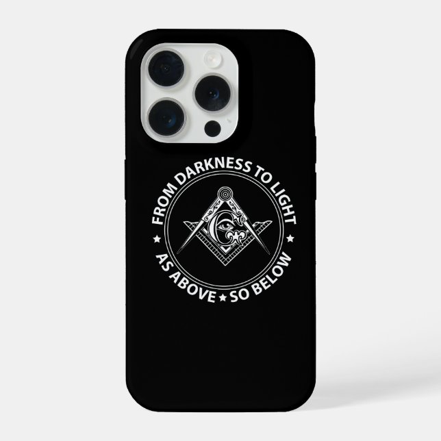 Funda Para iPhone emblema de la masonería (Reverso )