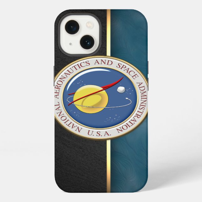 Funda Para iPhone Emblema de la NASA [3D] (Reverso )