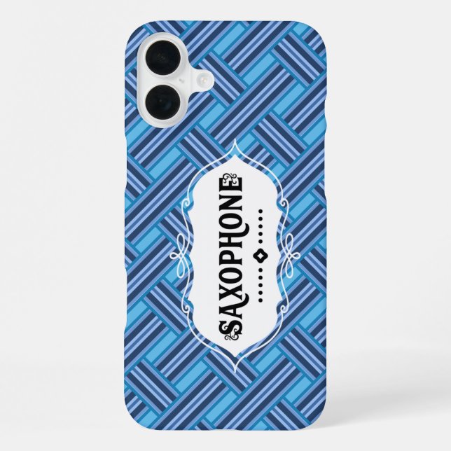 Funda Para iPhone Emblema de Saxofón (Reverso )