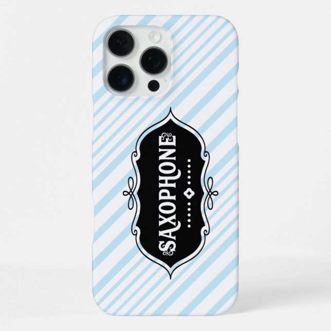Funda Para iPhone Emblema de Saxofón (Reverso )
