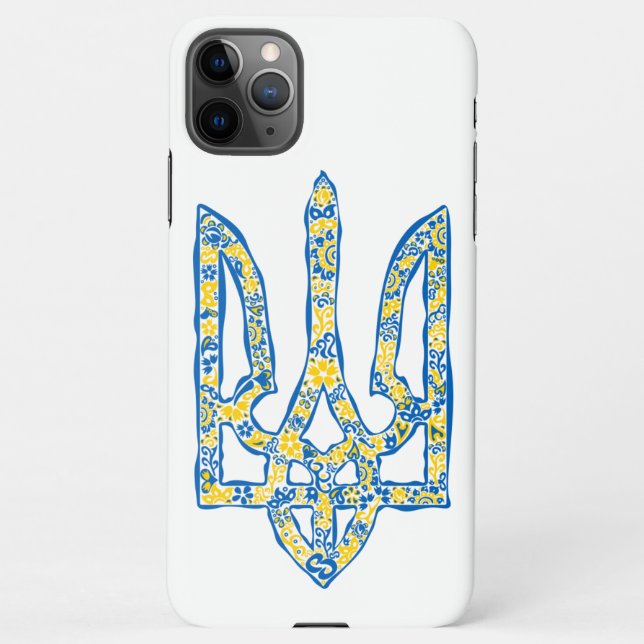 Funda Para iPhone Emblema nacional ucraniano trident tryzub (Reverso)