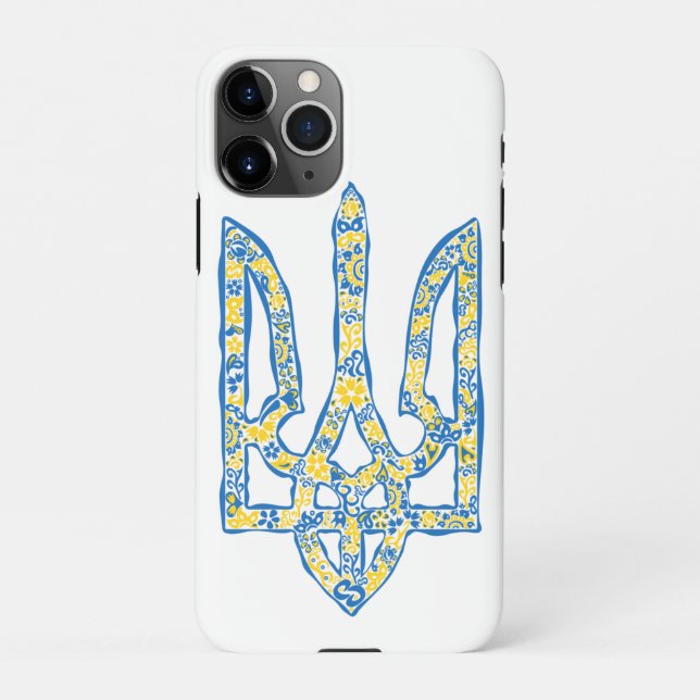 Funda Para iPhone Emblema nacional ucraniano trident tryzub (Reverso)