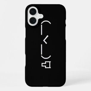 Funda Para iPhone 16 Plus Emoticono japonés Kaomoji dedo medio enfadado