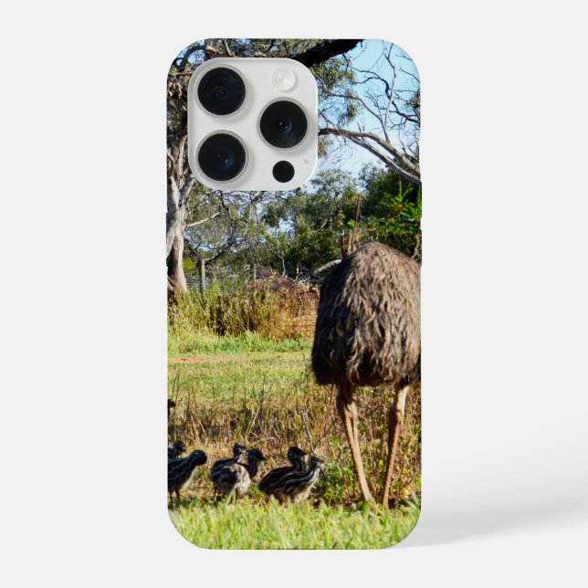 Funda Para iPhone Emu Parents Taking Chicks For Walk, (Reverso )