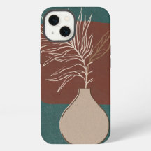 Funda para iPhone en colores verde y marrón