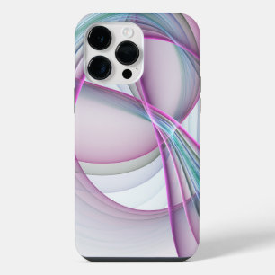 Funda Para iPhone 14 Pro Max En Movimiento, Arte Fractal Abstracto Moderno y Co