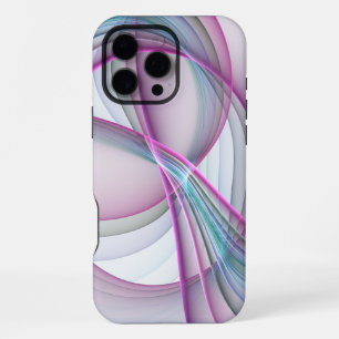 Funda Para iPhone 16 Pro Max En Movimiento, Arte Fractal Abstracto Moderno y Co
