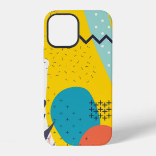 Funda Para iPhone 12 Encabezado de arte creativo con garabatos de difer