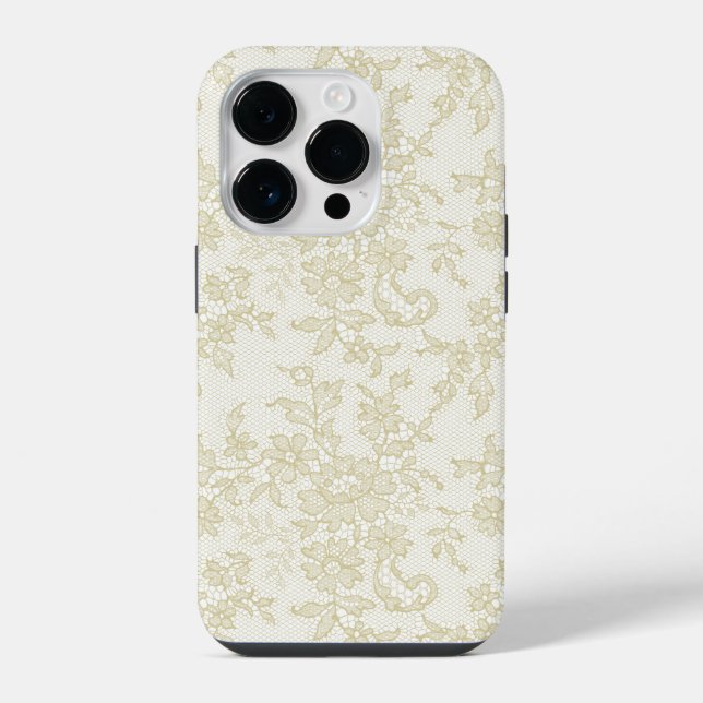 Funda Para iPhone Encaje de Vainilla (Reverso )