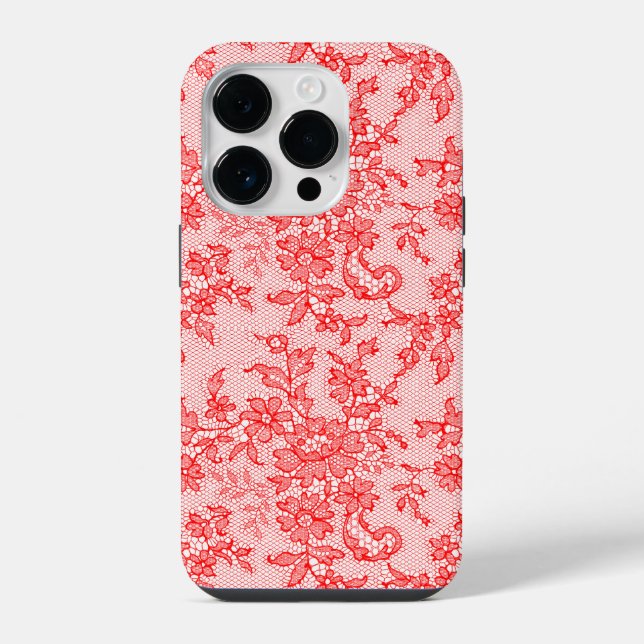 Funda Para iPhone Encaje Rojo (Reverso )