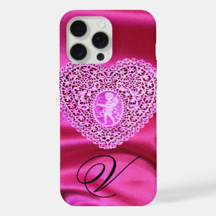 ENCJE DE CORAZÓN DE SEDA ROSA FUCsia MONOGRAMA