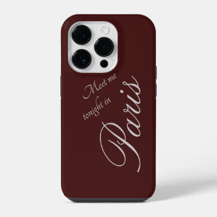 Funda Para iPhone 14 Pro Encuentrame esta noche en París - burdeos - románt