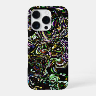 Funda Para iPhone 16 Pro Energía de remolino hipnótico en verde