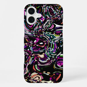 Funda Para iPhone 16 Plus Energía de remolino hipnótico púrpura