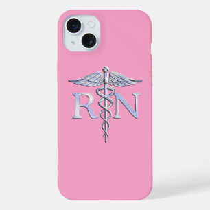 Enfermera Registrada RN Caduceo en Rosa Pálido