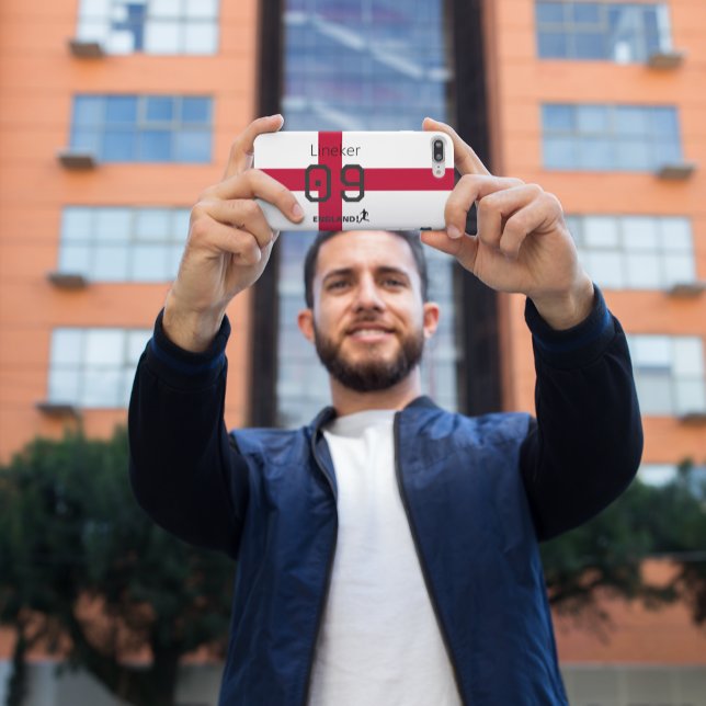 Funda Para iPhone England Flag Soccer Pride Custom Name Number (Subido por el creador)