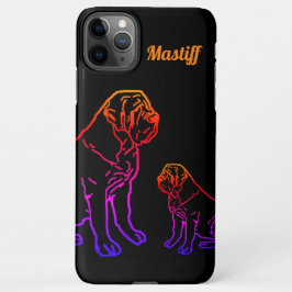 Funda Para iPhone 11Pro Max English Mastiff Neon englische Dogge