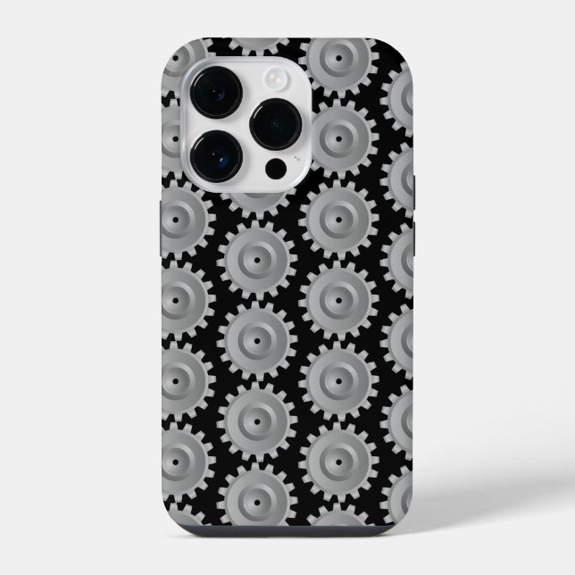 Funda Para iPhone Engranaje Gris (Reverso )