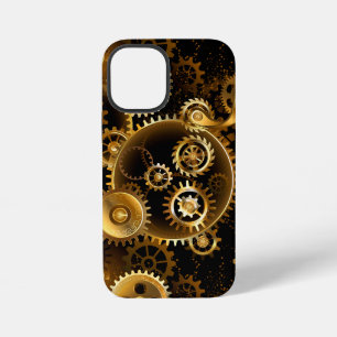 Funda Para iPhone 12 Mini Engranajes de latón Steampunk sin costuras