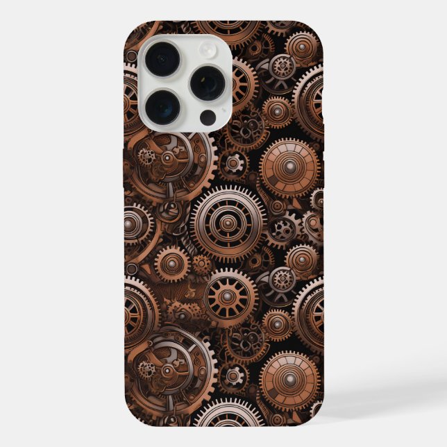 Funda Para iPhone Engranajes metálicos elegantes  (Reverso )