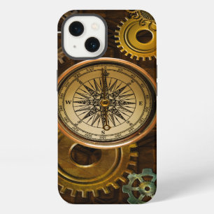 Engranajes Steampunk sobre diseño geométrico de as