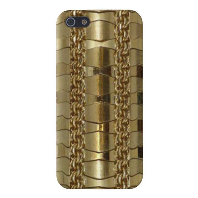 Funda Para iPhone Enlaces dorados y trenzas (Atrás)