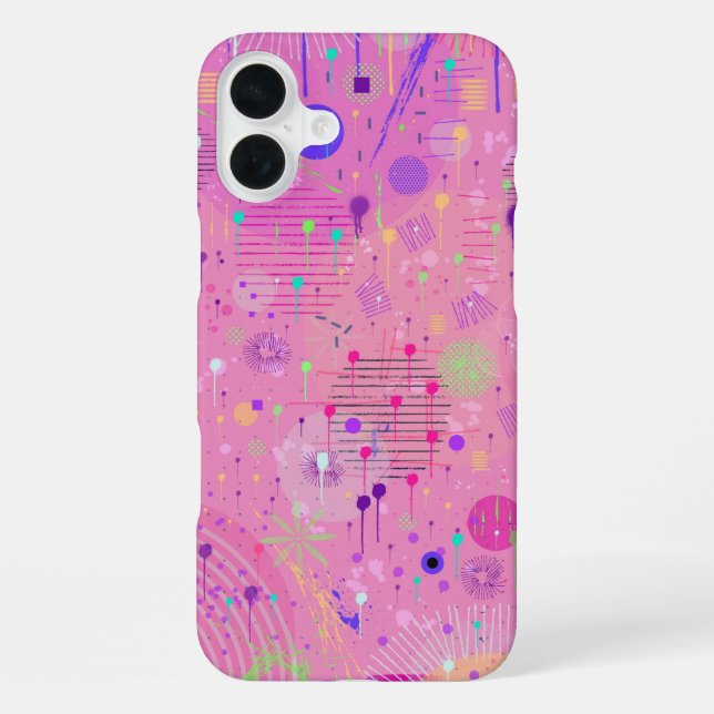 Funda Para iPhone Ensalada de Frutas Estacionales: Pintura Abstracta (Reverso )