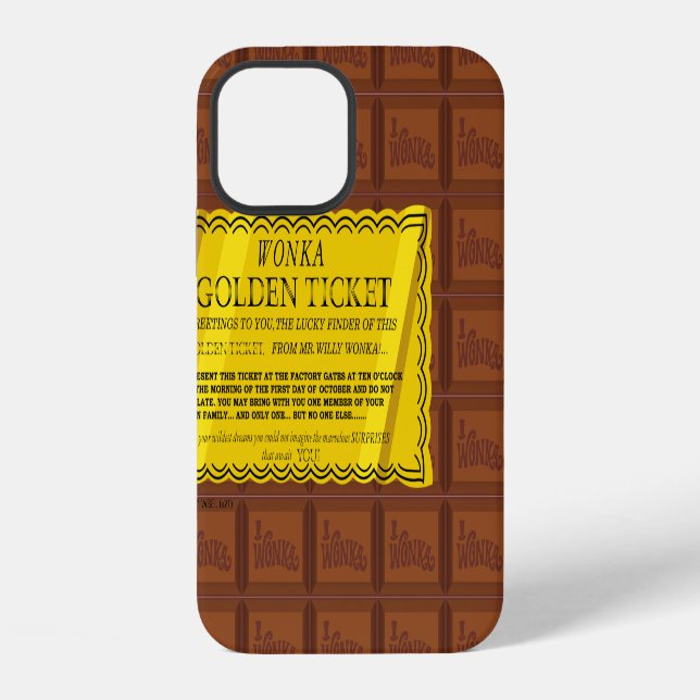Funda Para iPhone Entrada Dorada de Willy Wonka (Reverso )