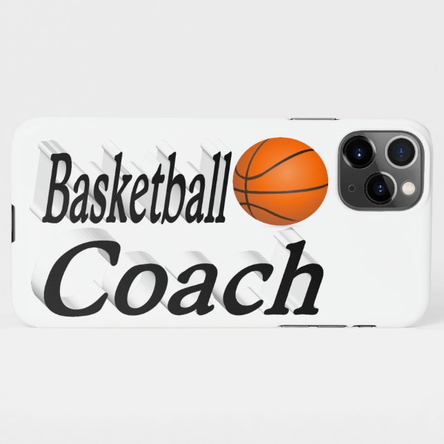 Funda Para iPhone Entrenador de baloncesto (Reverso horizontal)