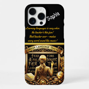 Funda Para iPhone 16 Pro Max Entusiasta profesor de lengua extranjera
