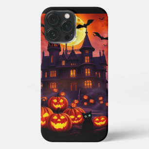 Funda Para iPhone 13 Pro Max Epic Halloween Magic - Luna y fantasmas perseguido