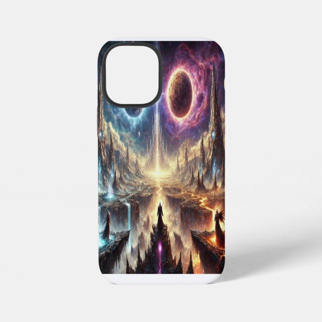 Funda Para iPhone Epic ilustracion celestial de batalla (Reverso )