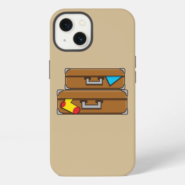 Funda Para iPhone Equipaje de Dibujos Animados (Reverso )