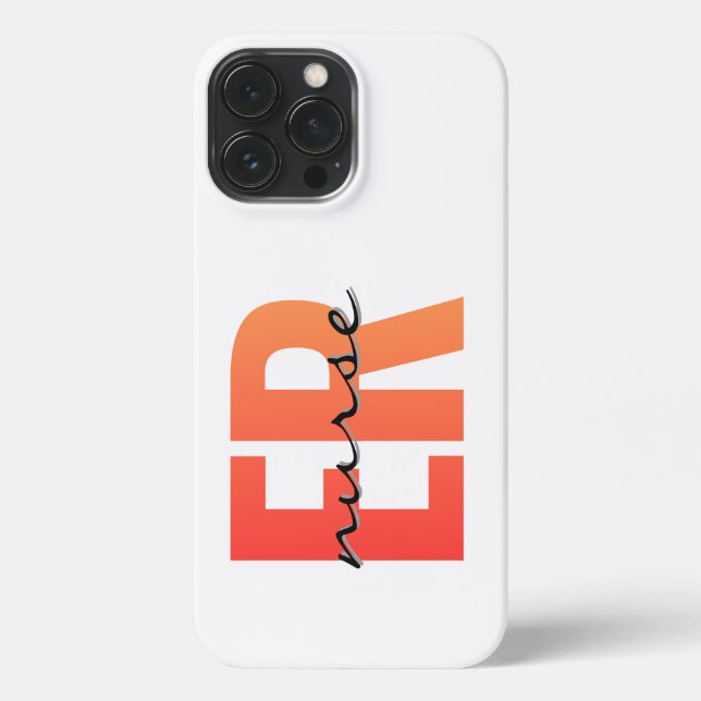 Funda Para iPhone ER Nurse Bold Typography Design (Reverso )
