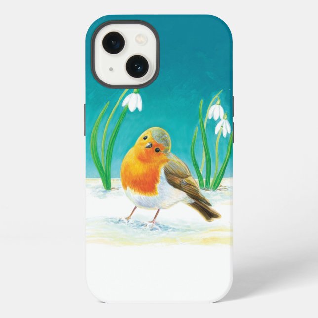Funda Para iPhone Erithacus rubecula (Reverso )