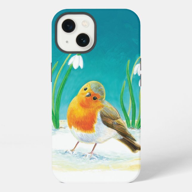 Funda Para iPhone Erithacus rubecula (Reverso )
