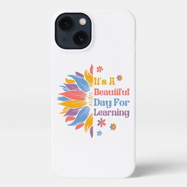 Funda Para iPhone Es un día hermoso para aprender (Reverso )