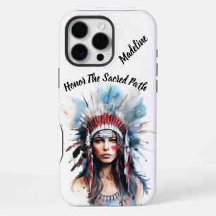 Funda Para iPhone 16 Pro Max Esbozo del patrimonio indígena: Toque salvaje